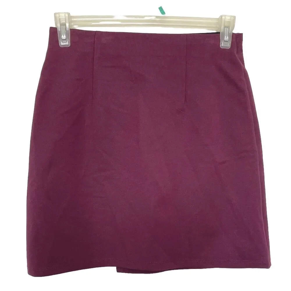 Loft Outlet Womens Short mini Skirt Faux Wrap Stretch Work Wear Career Sz Small